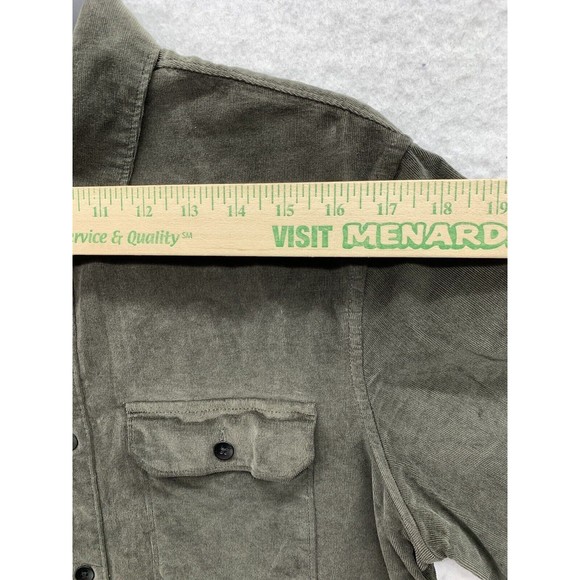 APT.9 Shirt Men’s Small Gray Thin Ribbed Corduroy Long Sleeve Button Up Pockets - Picture 14 of 15